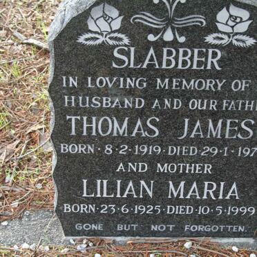 SLABBER Thomas James 1919-1979 &amp; Lilian Maria 1925-1999