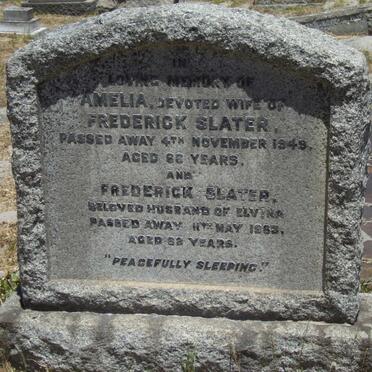 SLATER Frederick -1963 &amp; Amelia -1949