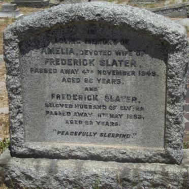 SLATER Frederick -1963 &amp; Amelia -1949