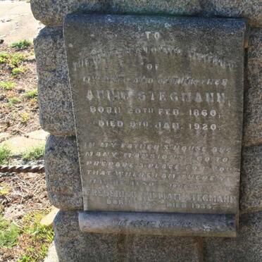 STEGMANN Frederick William 1862-1935 &amp; Annie 1860-1920