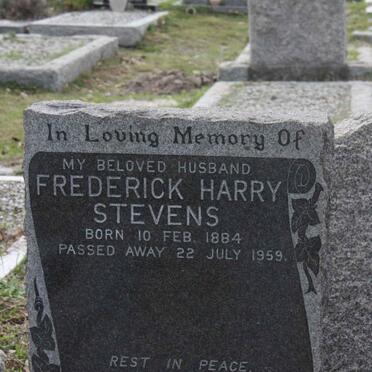 STEVENS Frederick Harry 1884-1959