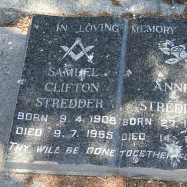 STREDDER Samuel Clifton 1908-1965 &amp; Anne 1908-19?1