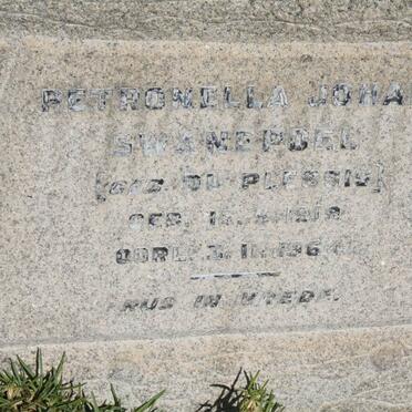 SWANEPOEL Petronella Johanna nee DU PLESSIS 1919-1964
