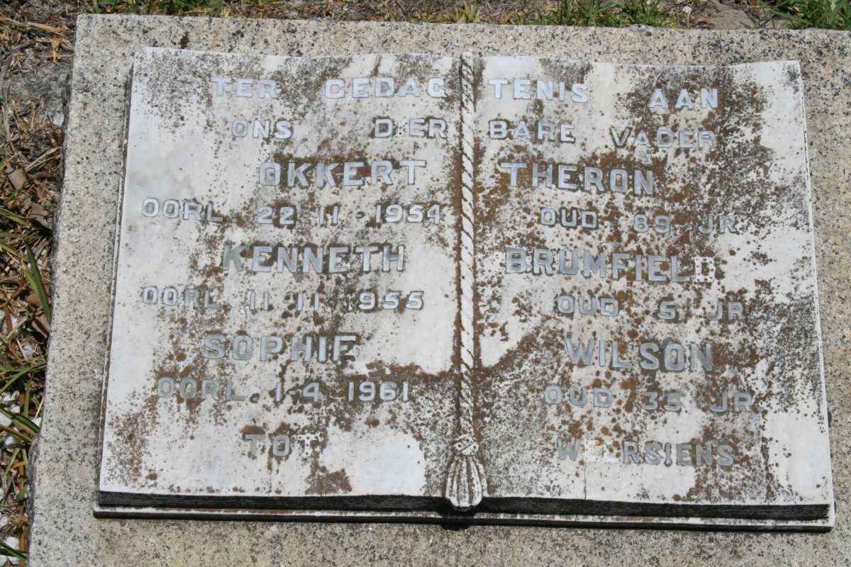 THERON Okkert -1954 :: BRUMFIELD Kenneth -1955 :: WILSON Sophie -1961