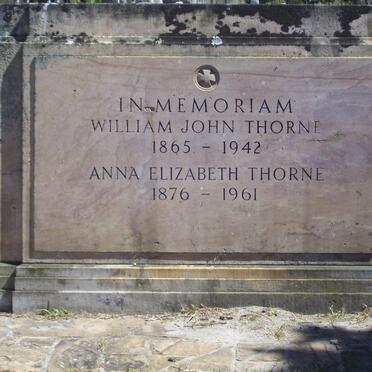 THORNE William John 1865-1942 &amp; Anna Elizabeth 1876-1961