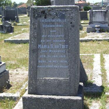 TOIT Maria S., du nee MYBURGH 1919-1939