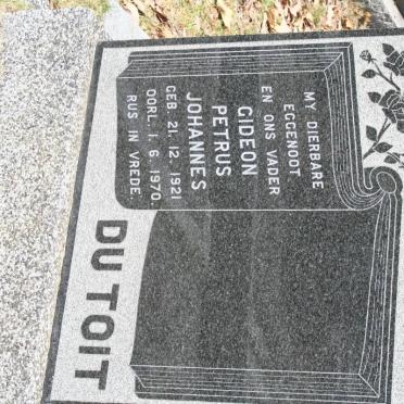 TOIT Gideon Petrus Johannes, du 1921-1970