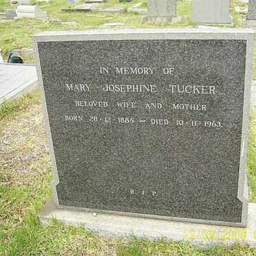 TUCKER Mary Josephine 1885-1963
