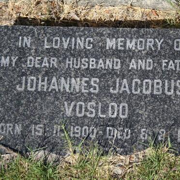 VOSLOO Johannes Jacobus 1900-1973