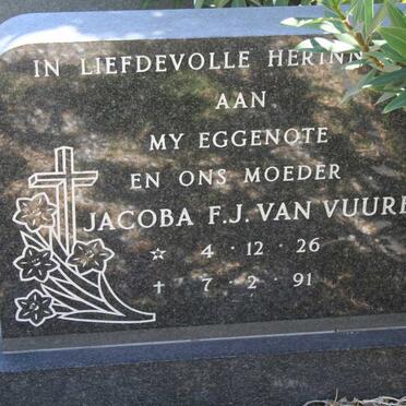 VUUREN Jacoba F.J., van 1926-1991