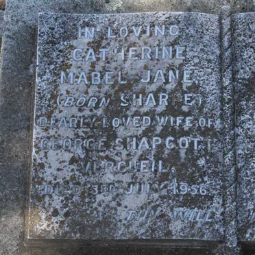 VERCUEIL Catherine Mabel Jane nee SHARPE -1956