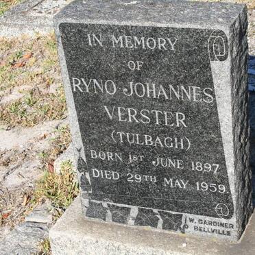VERSTER Ryno Johannes 1897-1959