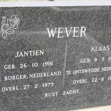 WEVER Klaas 1914-1982 &amp; Jantien 1916-1975