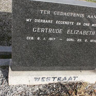 WESTRAAT Gertrude Elizabeth 1917-1972