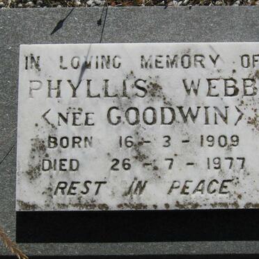 WEBB Phyllis nee GOODWIN 1909-1977