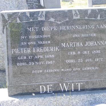 WIT Pieter Frederik, de 1888-1957 &amp; Martha Johanna 1895-1972