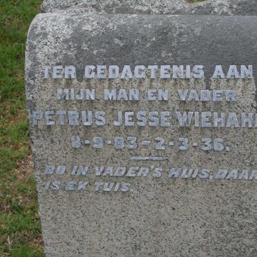 WIEHAHN Petrus Jesse 1883-1936