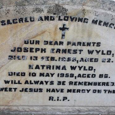 WYLD Joseph Ernest -1955 &amp; Katrina -1959