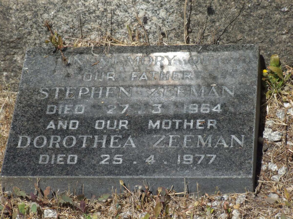 ZEEMAN Stephen -1964 &amp; Dorothea -1977