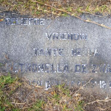 ZWAAN Petronella, de 1869-?