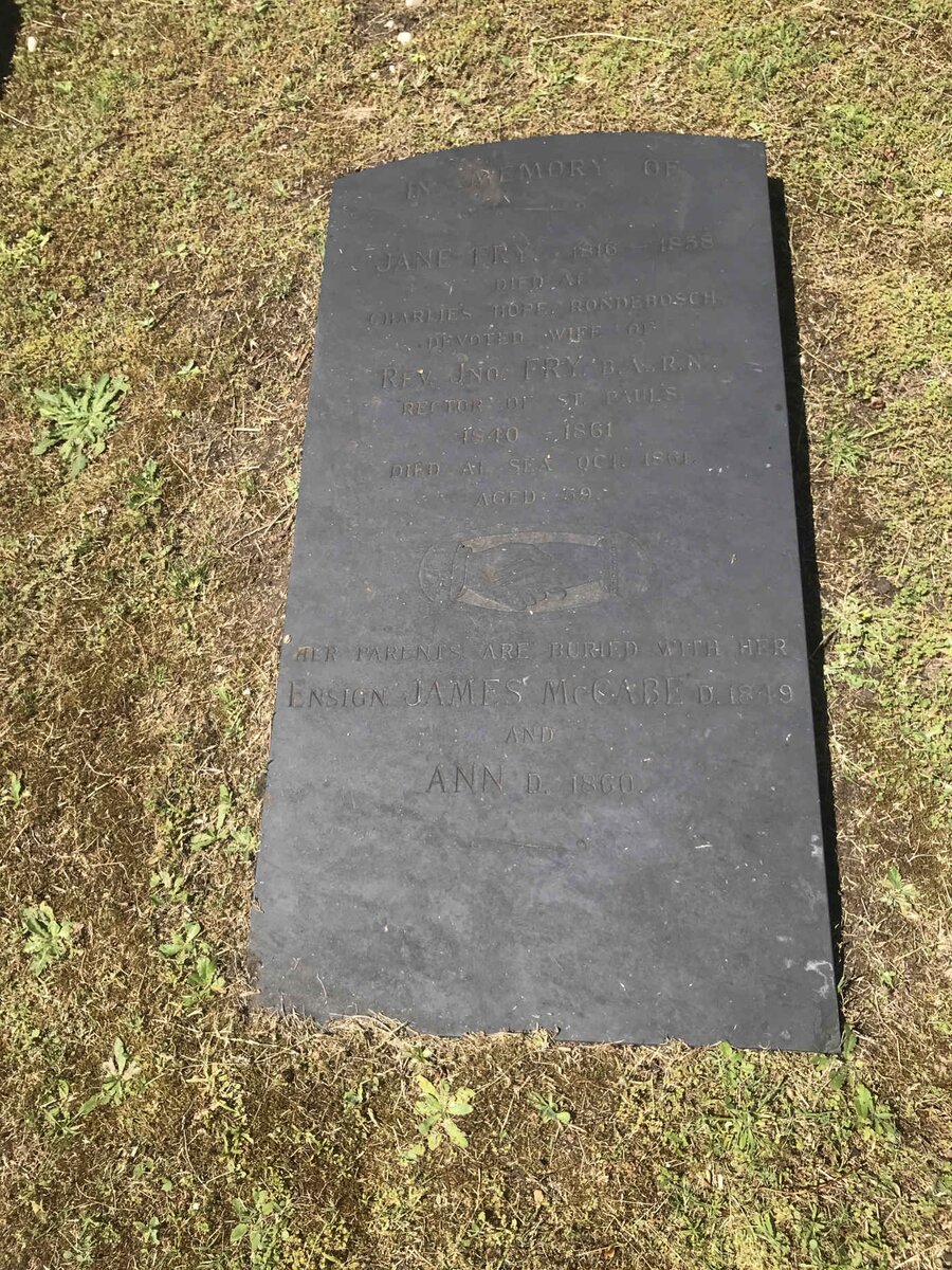 MCCABE James -1849 & Ann -1860 :: FRY Jno. -1861 & Jane 1816-1858 