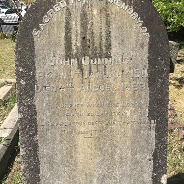 GUNNING John -1883 & Rachel Sarah -1847