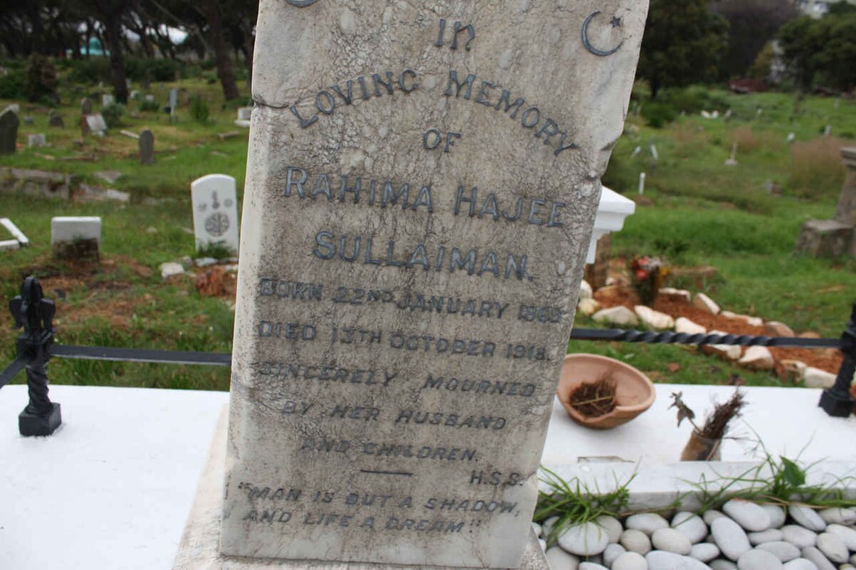 SULLAIMAN Rahima Hajee 1869-1918