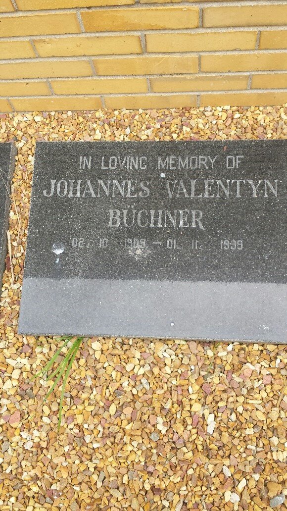 BUCHNER Johannes Valentyn 190?- 19?9