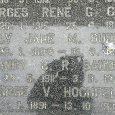 CAWOY :: DUFFETT ::  SANDEMAN  :: HOCHFELDEN