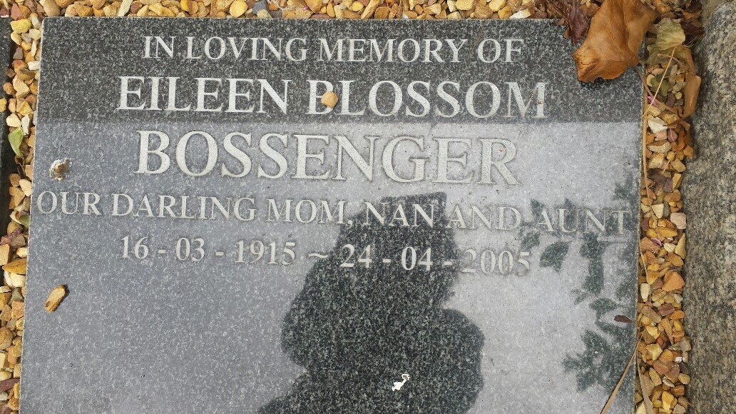 BOSSENGER Eileen Blossom 1915-2005