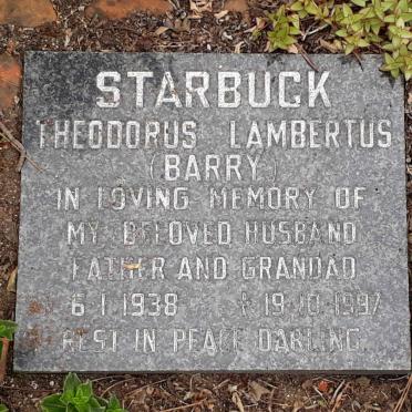 STARBUCK Theodorus Lambertus 1938-1997