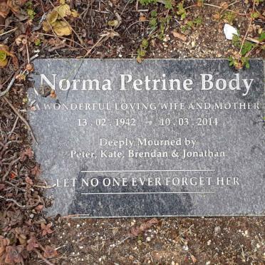 BODY Noma Petrine 1942-2014