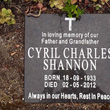 SHANNON Cyril Charles 1933-2012