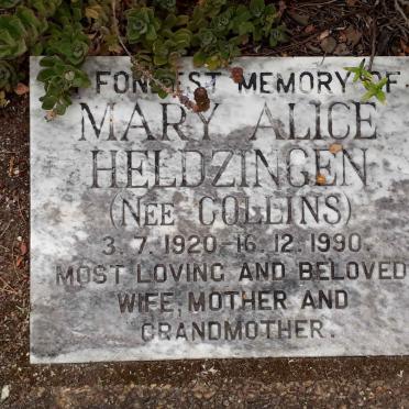 HELDZINGEN Mary Alice nee COLLINS 1920-1990