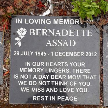 ASSAD Bernadette 1945-2012