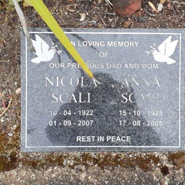 SCALI Nicola 1922-2007 &amp; Anna 1925-2005