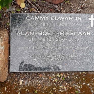 FRIESLAAR Alan 1942-2015 :: EDWARDS Cammy 1944-2014