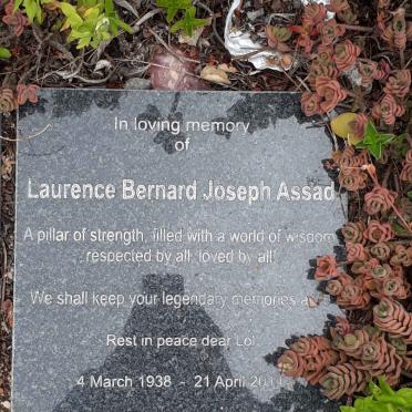 ASSAD Laurence Bernard Joseph 1938-201?