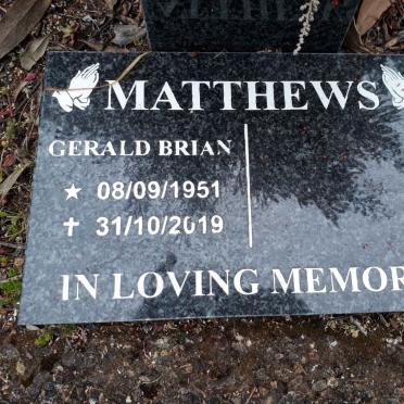 MATTHEWS Gerald Brian 1951-2019
