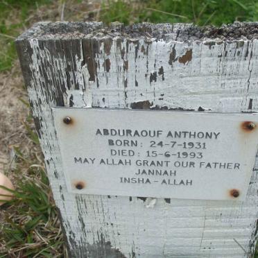 ANTHONY Abduraouf 1931-1993