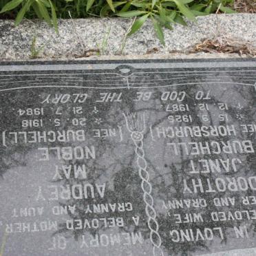 BURCHELL Dorothy Janet nee HORSBURGH 1925-1987 :: NOBLE Audrey May nee BURCHELL 1918-1984