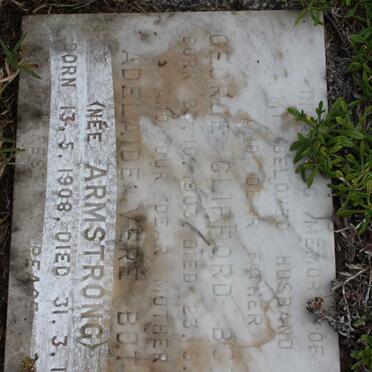 BOTHA George Clifford 1903-1961 &amp; Adelaide Vere ARMSTRONG 1908-1964