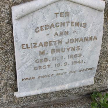 BRUYNS Elizabeth Johanna M. 1869-1941