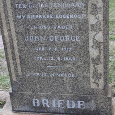 BRIEDE John George 1917-1968