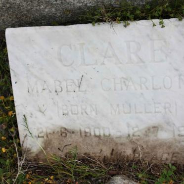 CLARE Mabel Charlotte nee MULLER 1900-1977