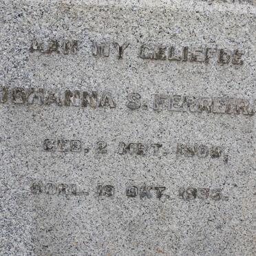 FERREIRA Johanna S. 1908-1936