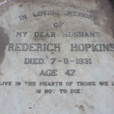 HOPKINS Frederich -1931