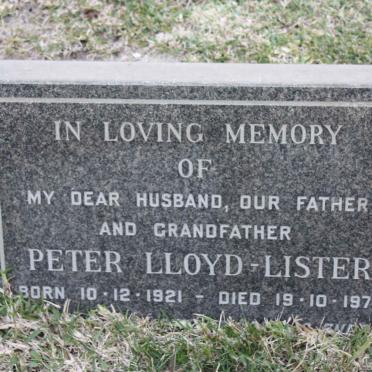 LISTER Peter, Lloyd 1921-1979