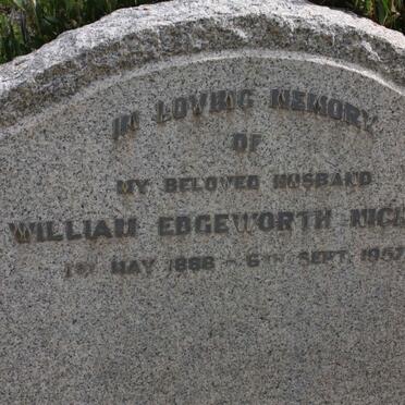NICHOLS William Edgeworth 1886-1957