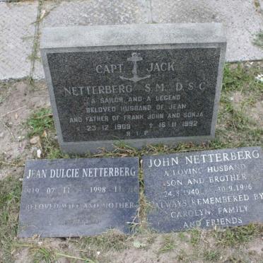 NETTERBERG Jack 1909-1992 &amp; Jean Dulcie 1919-1998 :: NETTERBERG John 1940-1996